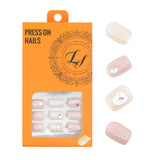 LASHIDOL Press On Magic Nails Pink Diamond LI-TPUN-QL-3#-YSK 24 -C-20232