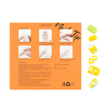 LASHIDOL Press On Magic Nails Summer Yellow Green Flower