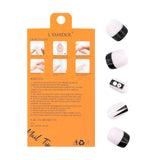 LASHIDOL Press On Magic Nails Pink&Black with Diamond LI-TPUN-QL-4#-YSK 24 -C-20232