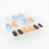 LASHIDOL Press On Magic Nails Blue Spot Bears