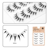 LASHIDOL Transparent Band False eyelashes Strip Lashes *5 Pairs "WDL-EU-Manga"