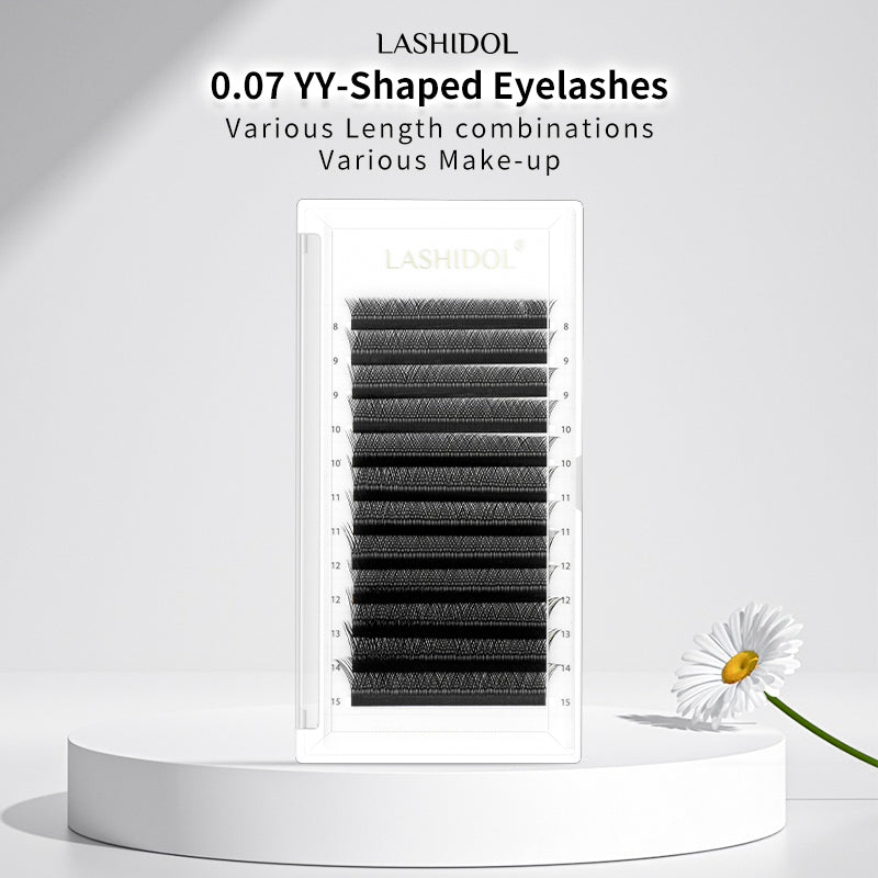 LASHIDOL-YY-Shaped eyelashes extension 12 rows