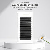 LASHIDOL-YY-Shaped eyelashes extension 12 rows