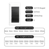 LASHIDOL-YY-Shaped eyelashes extension 12 rows