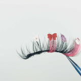 LASHIDOL Christmas Mink 3D False Eyelashes-1 Pairs with Black-Pink Colors