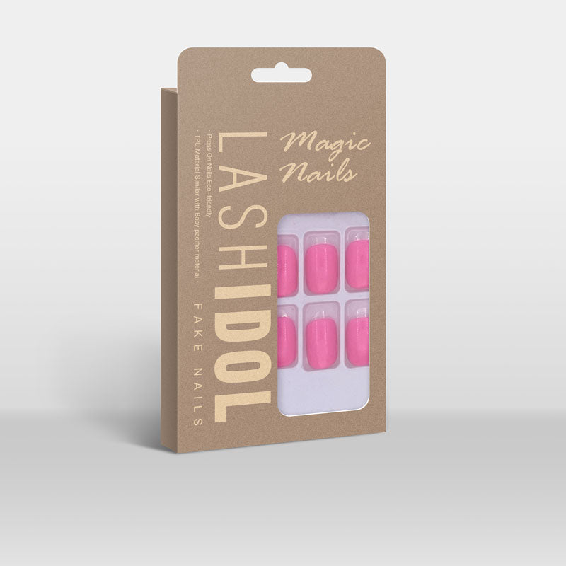 LASHIDOL Press On Magic Nails Bobby Pink