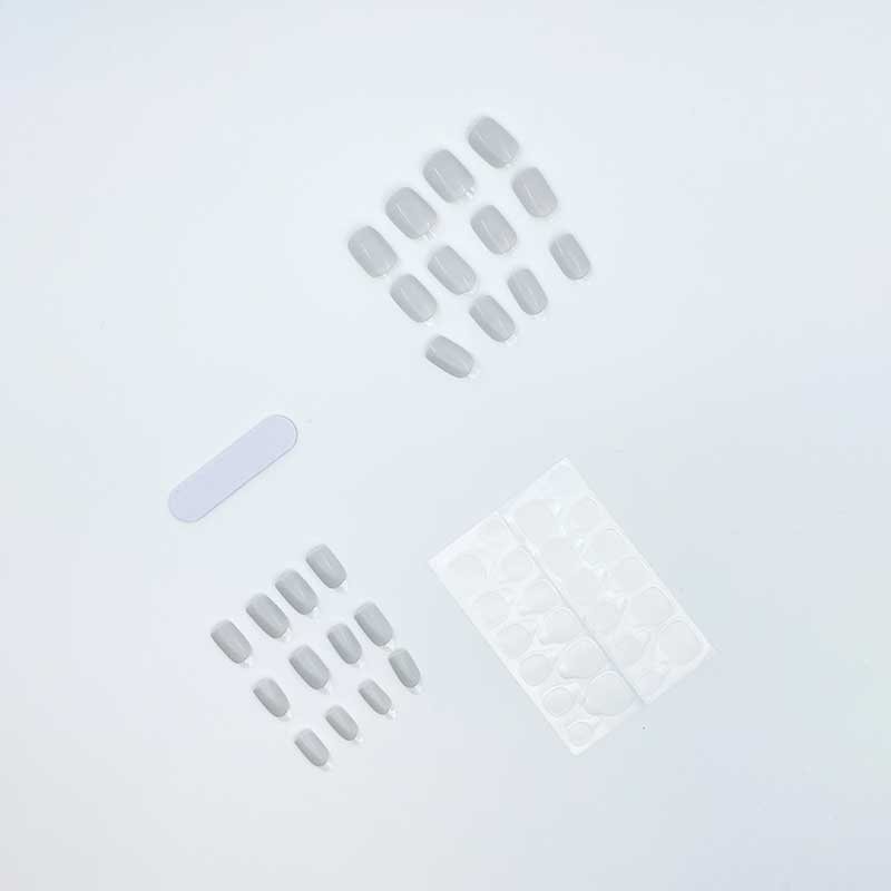 LASHIDOL Press On Magic Nails French White