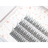Black Fishtail C Curl Cluster Lash Extensions