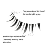 LASHIDOL Transparent Band False eyelashes Strip Lashes *5 Pairs "WDL-EU-Manga"