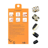 LASHIDOL Press On Magic Nails Black and gold leopard print LI-TPUN-QL-1#-YSK 24-C-20232