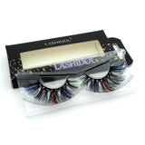 LASHIDOL Colored False Eyelashes Russian Volume lashes*1 Pair“LNMKH-SF-20-30”