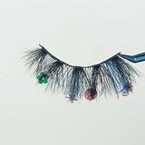 LASHIDOL Christmas Mink 3D False Eyelashes-1 Pairs with Black-Blue Colors